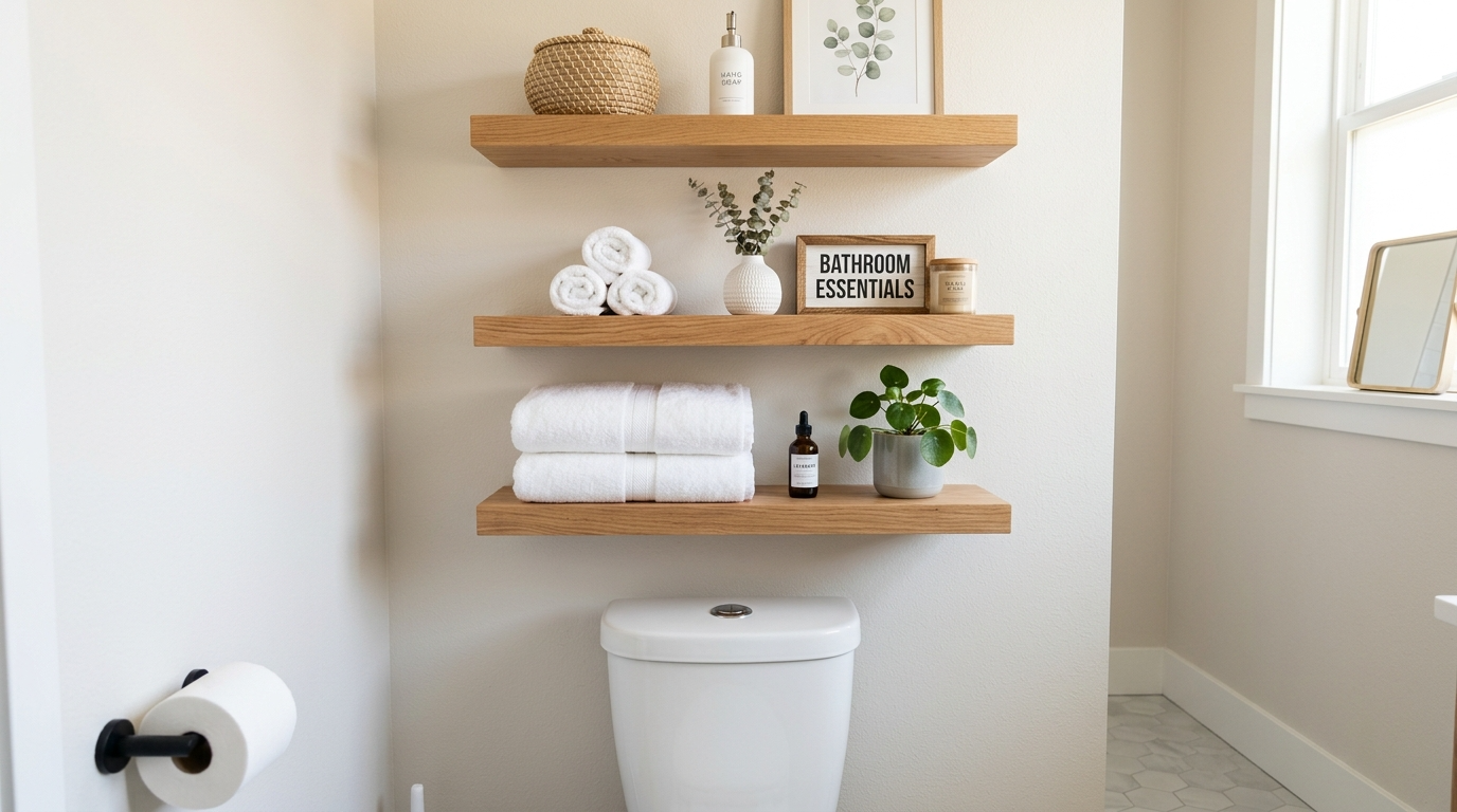 13 Creative Bathroom Shelf Ideas for Extra Storage and Decor